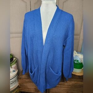 Quince 100% Organic Cotton Oversized Cardigan True Blue